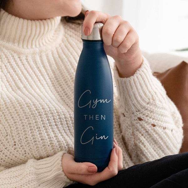 dust and things Engraved 'Gym Then Gin' Reusable Water Bottle