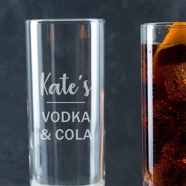 Dust And Things Engraved Highball Glass - Personalised Mixer Glass