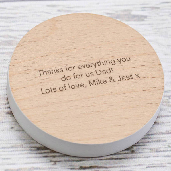 Dust And Things Engraved Long Distance Wooden Coaster