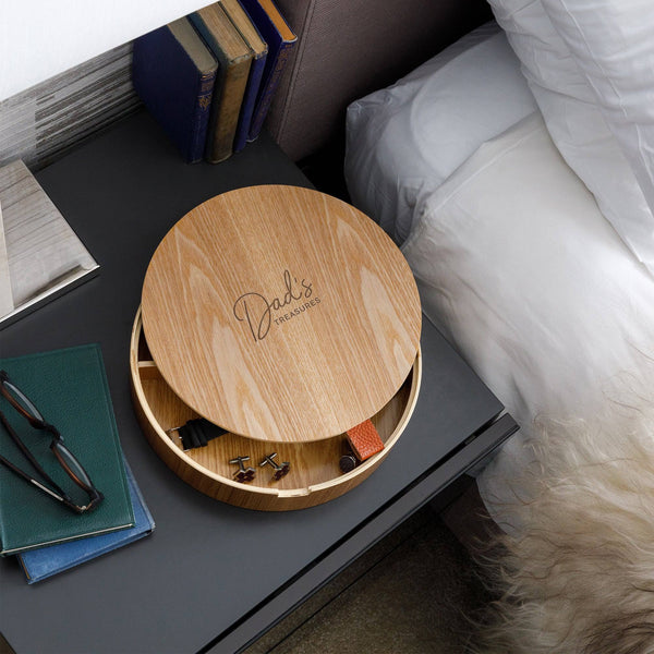 dust and things Engraved Men's Jewellery Box For Dad Or Grandad