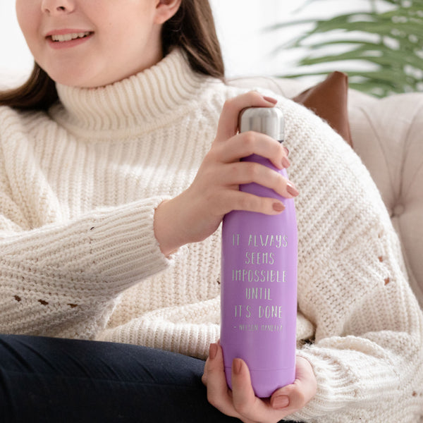 Dust And Things Engraved Motivational Quote Water Bottle