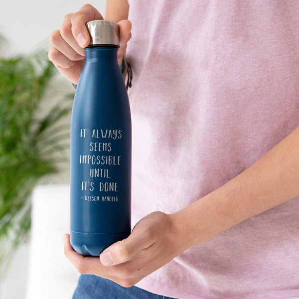 dust and things Engraved Motivational Quote Water Bottle