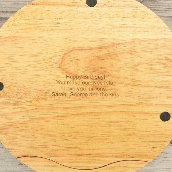 Dust And Things Engraved 'Queen Of Cheese' Cheese Board Gift Set For Her