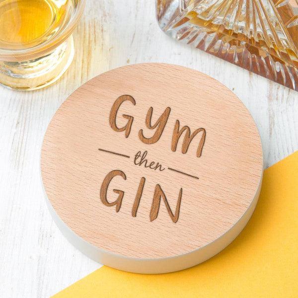 dust and things 'Gym Then Gin' Personalised Drinks Coaster
