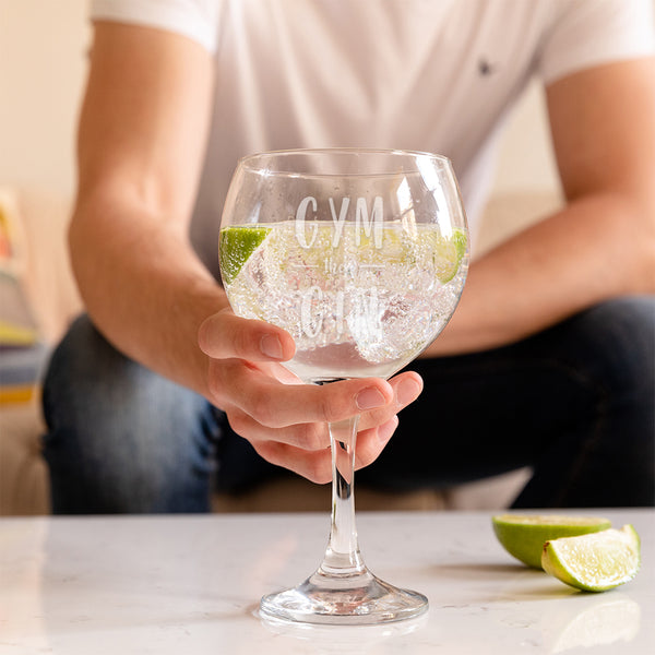 Dust And Things Gym Then Gin Quote Engraved Gin Glass