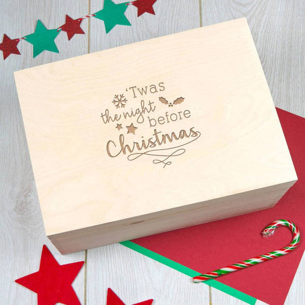 dust and things Large Wooden Christmas Eve Box - Twas the Night Before Christmas