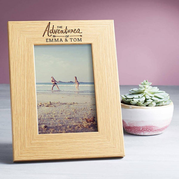dust and things Personalised 'Adventures of' Wooden Photo Frame