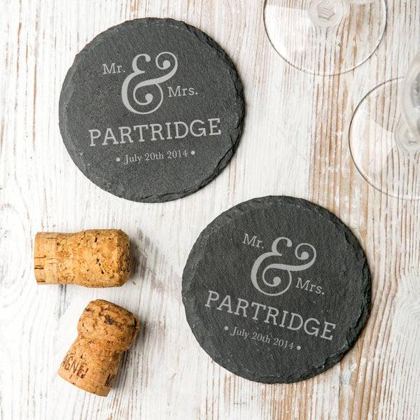 dust and things Personalised 'Anniversary' Slate Coasters