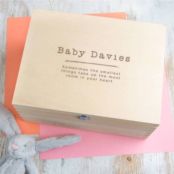 dust and things Personalised Baby Keepsake / Memory Box For New Mums
