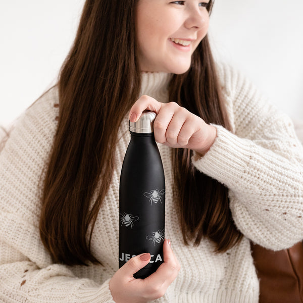 Dust And Things Personalised Bee Water Bottle - Unique Bee Gifts For Women Her
