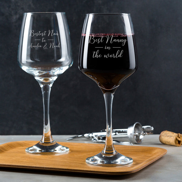 Dust And Things Personalised Best Nan Wine Glass - Mother's Day Gift For Nanny