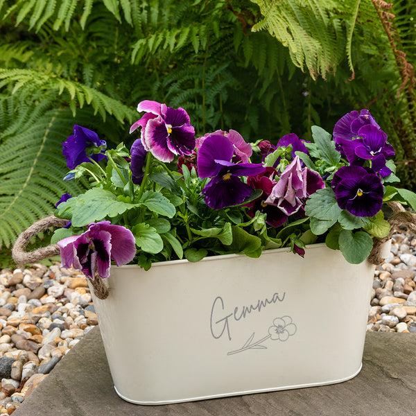 dust and things Personalised Birth Flower Planter for Her