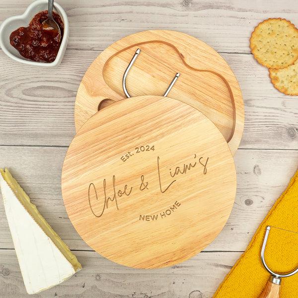 Dust And Things Personalised Birthday Cheese Board For Her Or Him