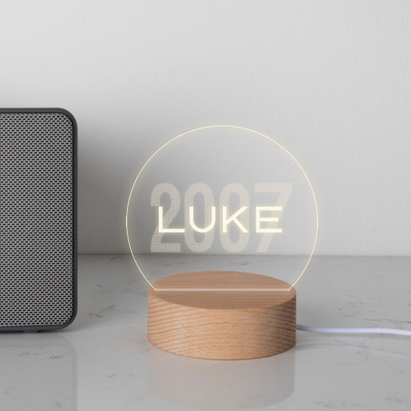 Dust And Things Personalised Birthday Mini Desk Lamp For Him