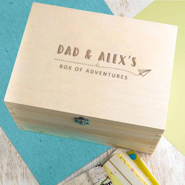 dust and things Personalised 'Box Of Adventures' Memory Box