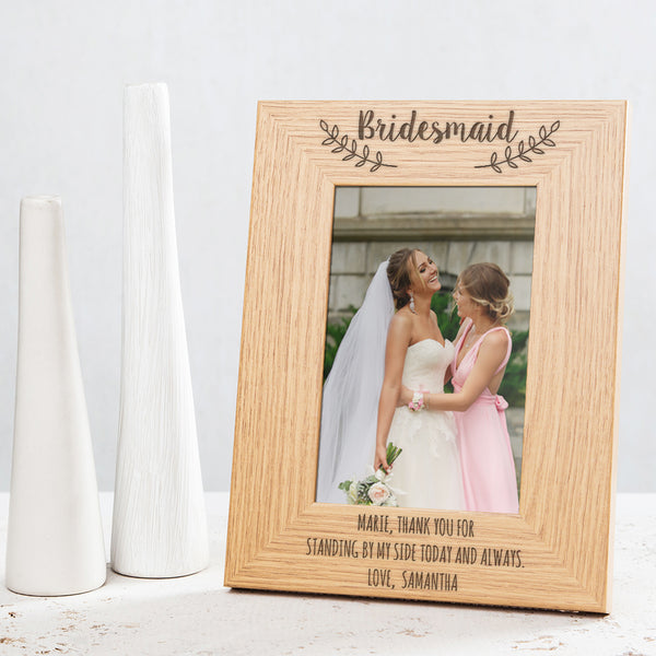 dust and things Personalised Bridesmaid Photo Frame