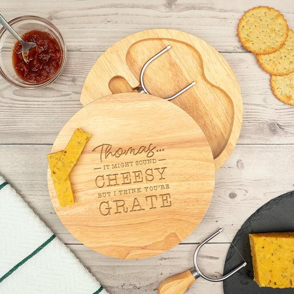 Dust And Things Personalised Cheeseboard Set For Friends - Birthday Gift For Her