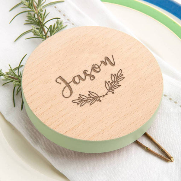 Dust And Things Personalised Christmas Table Setting Coaster