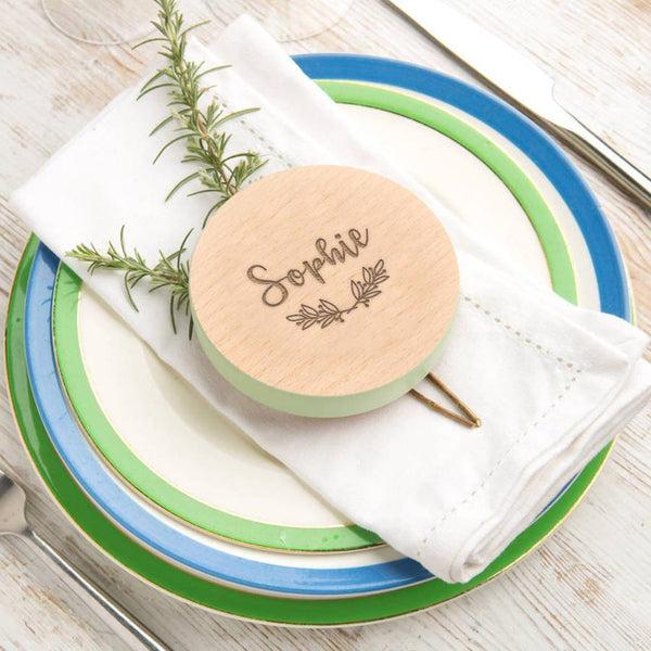 dust and things Personalised Christmas Table Setting Coaster