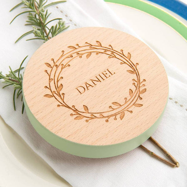 dust and things Personalised Colour Wedding Place Setting Favour Set
