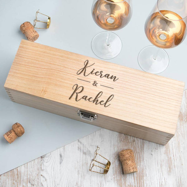 dust and things Personalised Couple's Names Alcohol Gift Box