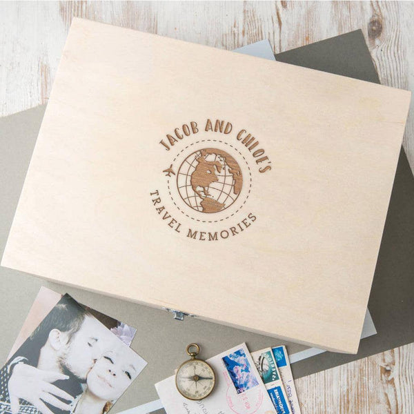 dust and things Personalised Couples Travel Memento Box