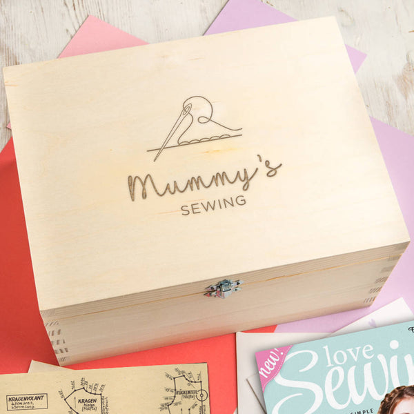 Dust And Things Personalised Crafting Keepsake Box - Knitting Gifts For Mum
