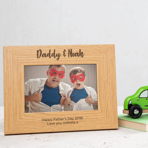 dust and things Personalised Daddy And Me Photo Frame