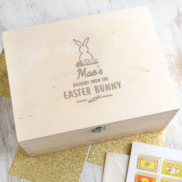dust and things Personalised Easter Bunny Keepsake Box - Easter Gifts For Kids