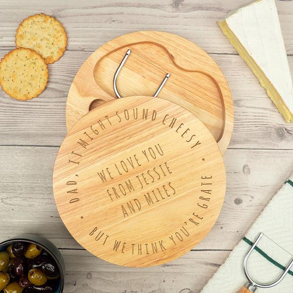 Dust And Things Personalised Engraved Mum's Cheese Board Set
