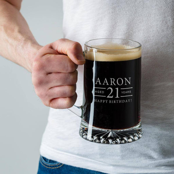Dust And Things Personalised Engraved Pint Glass - Birthday Tankard