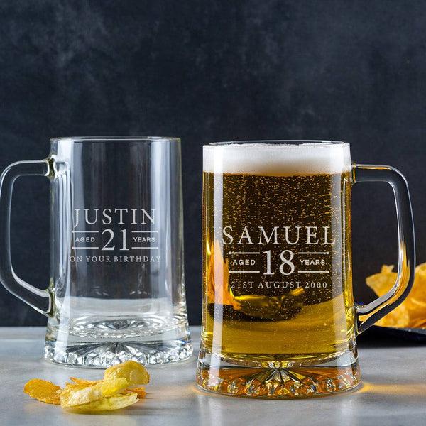 Dust And Things Personalised Engraved Pint Glass - Birthday Tankard