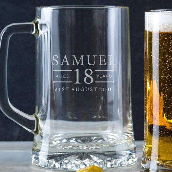 Dust And Things Personalised Engraved Pint Glass - Birthday Tankard