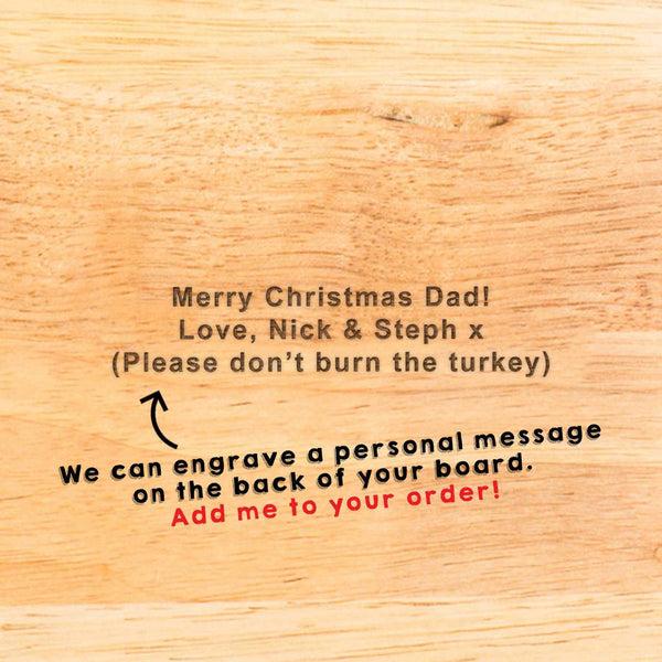 Dust And Things Personalised Family Chef Chopping Board For Him