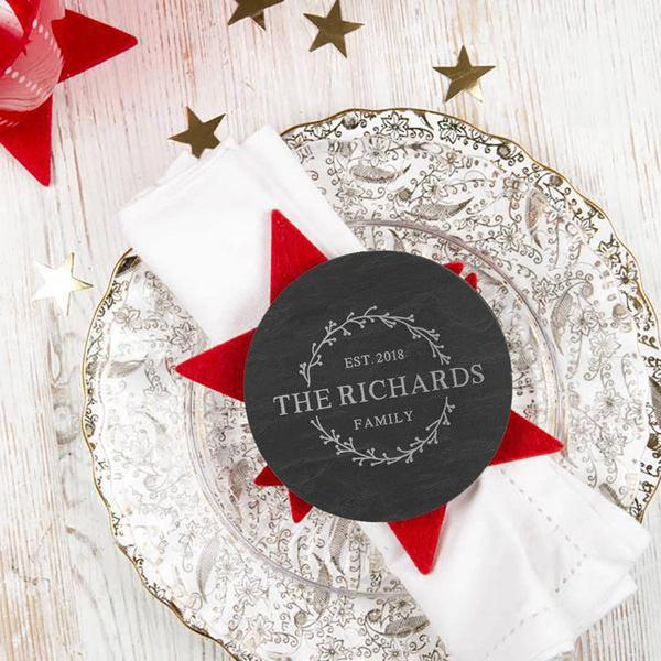 dust and things Personalised Family Christmas Coaster