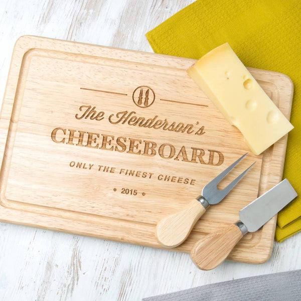 dust and things Personalised Family Rectangle Cheese Board