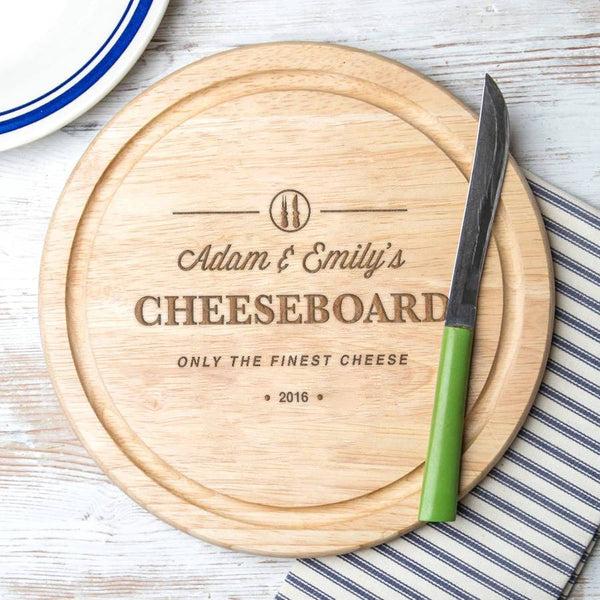 dust and things Personalised Family Round Cheese Board
