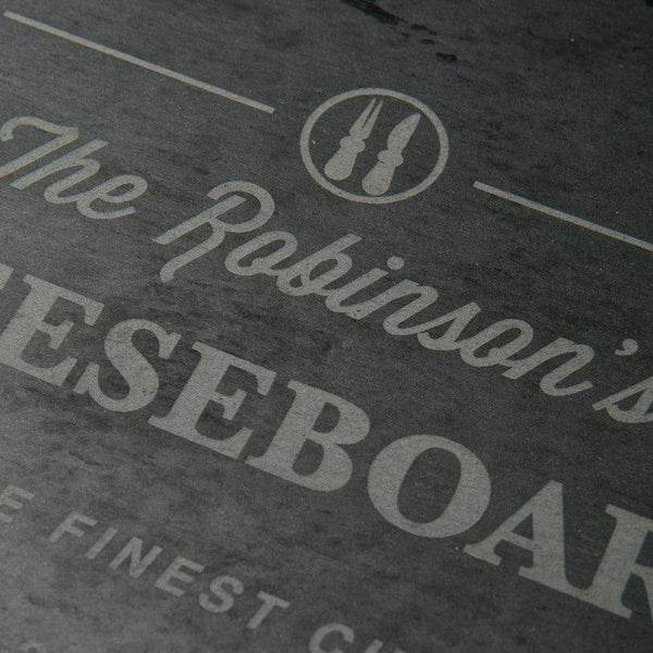 Dust And Things Personalised Family Round Slate Cheese Board