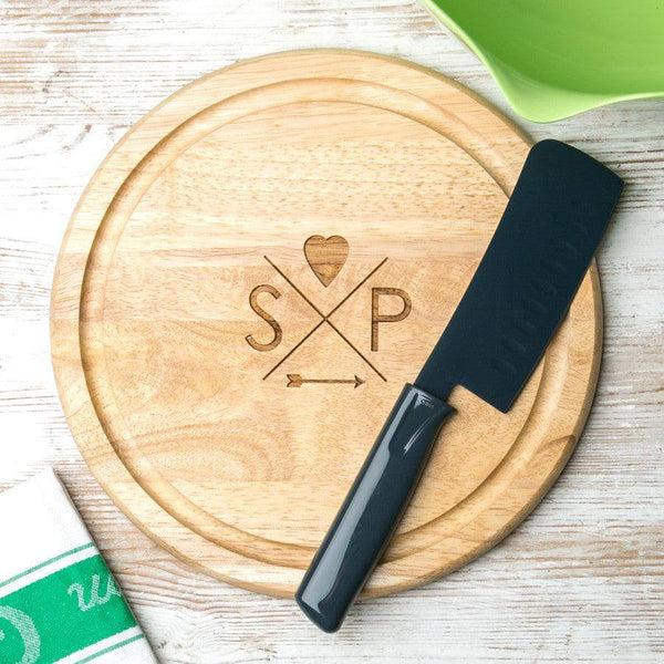 dust and things Personalised Follow Your Heart Couple's Round Board