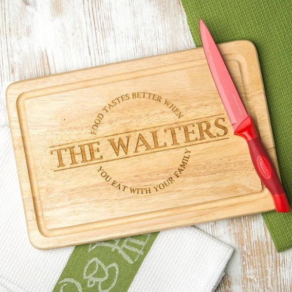 dust and things Personalised 'Food Tastes Better When…' Board