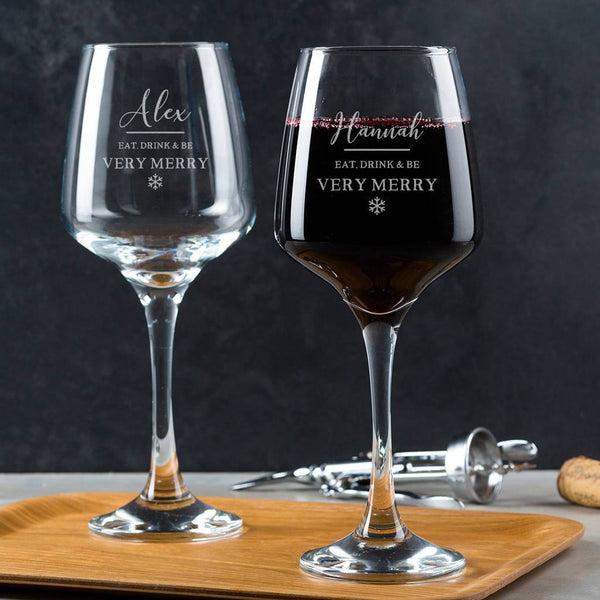 Dust And Things Personalised Funny Christmas Wine Glass For Her