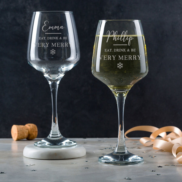 Dust And Things Personalised Funny Christmas Wine Glass For Her