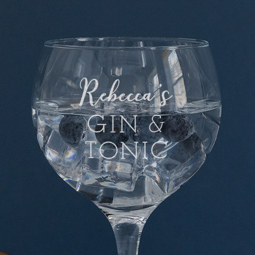 Dust And Things Personalised Gin Glass For Women / Gin Lovers Gifts