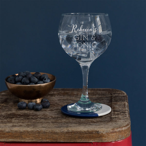 dust and things Personalised Gin Glass For Women / Gin Lovers Gifts