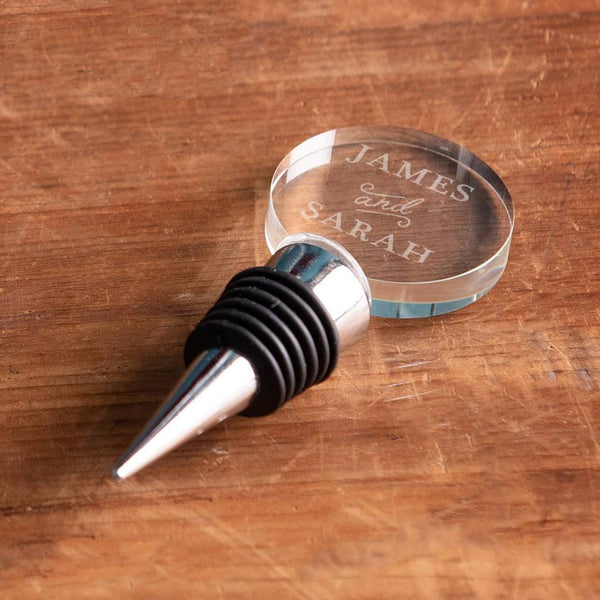 Dust And Things Personalised Glass Wine Bottle Stopper