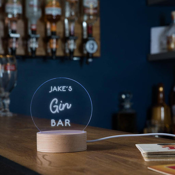 Dust And Things Personalised Home Bar Mini Desk Lamp