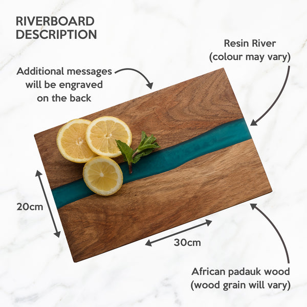 Dust And Things Personalised Housewarming River Board