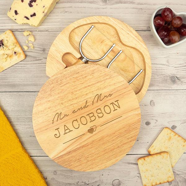Dust And Things Personalised Images Wedding Cheese Board Set