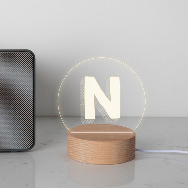 Dust And Things Personalised Initial Mini Desk Lamp