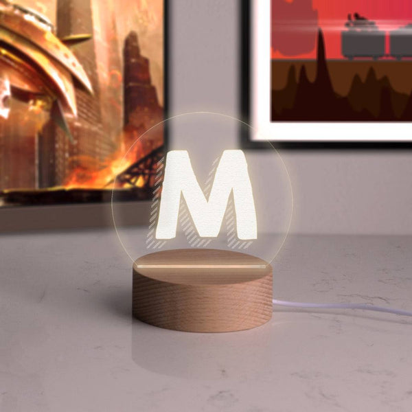 dust and things Personalised Initial Mini Desk Lamp